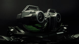 black and gray RC car, CGI
