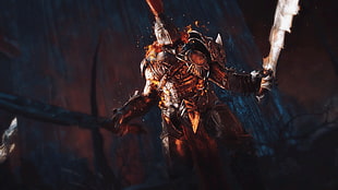 human wearing brown armor digital wallpaper, Lords of the Fallen, video games