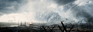 burned barrage illustration, Battlefield, Battlefield 1, video games HD wallpaper