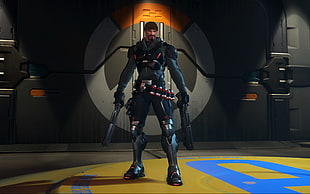 Fortnite character screenshot, Overwatch, Reaper (Overwatch) HD wallpaper