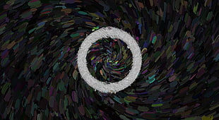 spiral multicolored painting, digital art, circle