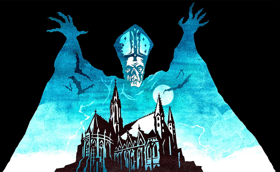 castle illustration, ghost, Ghost B.C., cathedral HD wallpaper