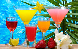 assorted cocktail drinks HD wallpaper