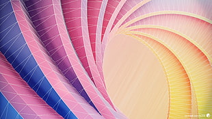 pink, blue, yellow, and purple optical illusion, abstract, pink HD wallpaper