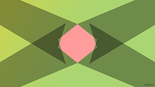 red and green logo screenshot, pink