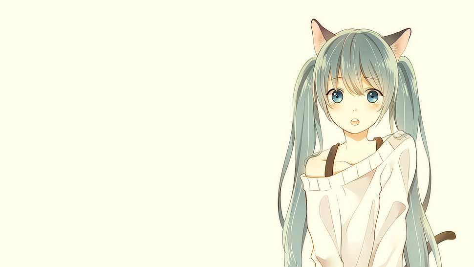 Vocaloid, Hatsune Miku, anime girls, long hair HD wallpaper