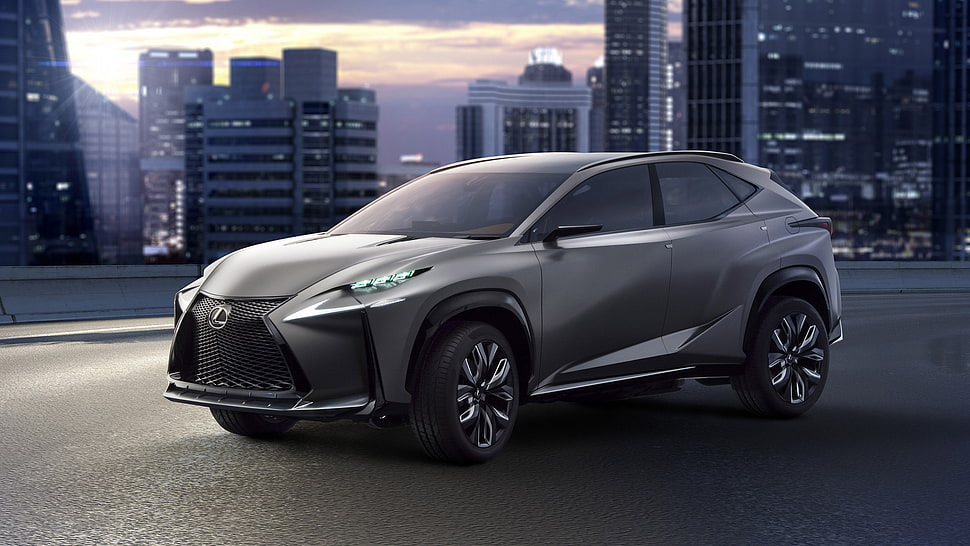 gray Lexus SUV concept HD wallpaper