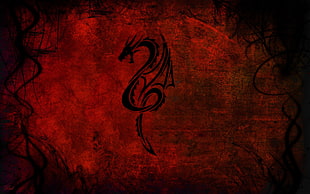 black dragon emblem HD wallpaper