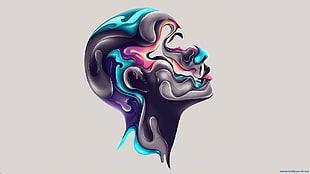 person bust abstract wallpaper
