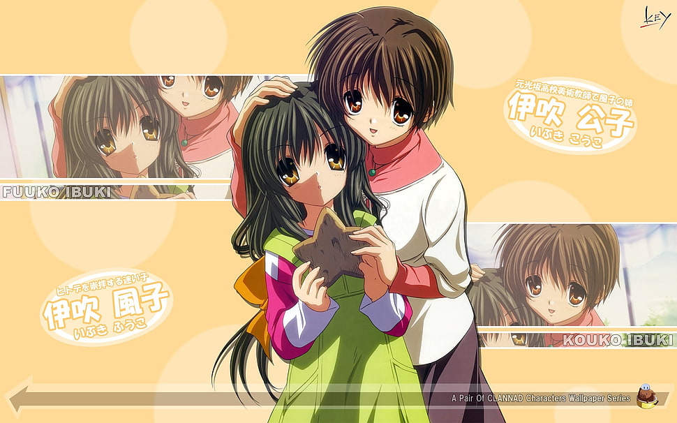 male and female anime character HD wallpaper