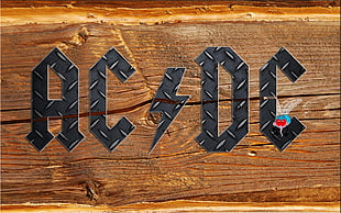 AC DC cutout letters