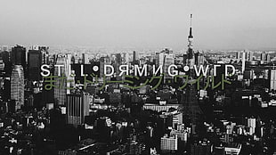 Still text, Tokyo, monochrome, typography, urban