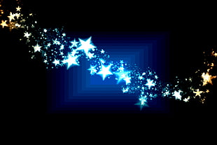 blue stars design illustration HD wallpaper
