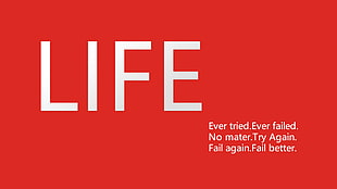 red text on red background, life, give up, red, red background HD wallpaper