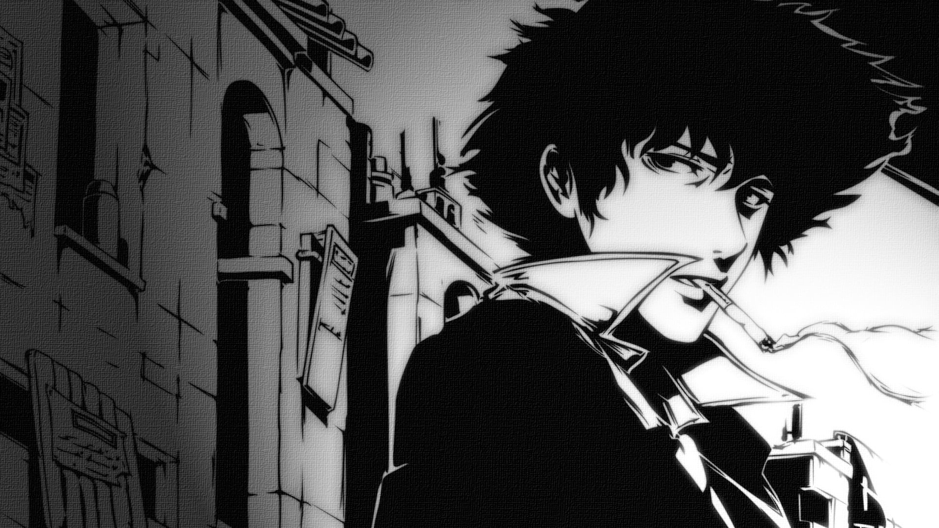 Man With Cigarette Illustration Cowboy Bebop Spike Spiegel Smoking Anime Boys Hd Wallpaper Wallpaper Flare