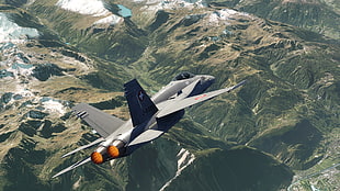 gray aircraft illustration HD wallpaper