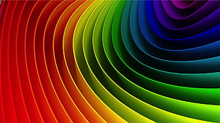 multicolored swirl 3D wallpaper, colorful, rainbows, shapes, abstract HD wallpaper