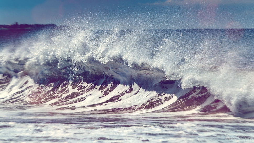 photograph of sea waves HD wallpaper