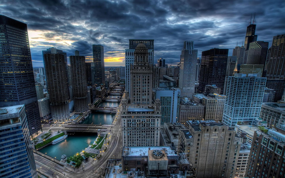 Chicago, USA, city, cityscape HD wallpaper