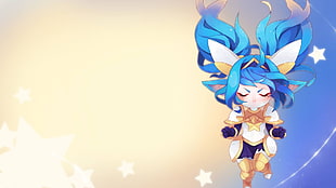 blue hair cartoon character, Summoner's Rift, Poppy (League of Legends), Star Guardian