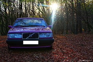purple Volvo car, Volvo, 945, car, rally cars