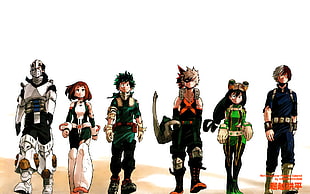 Boku No Hero characters, Boku no Hero Academia, Midoriya Izuku, Bakugō Katsuki, Uraraka Ochako