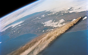 Earth photo, volcano, eruptions, space, Chile HD wallpaper