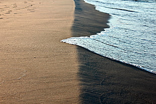 beach shoreline, landscape, waves HD wallpaper