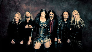 group of people taking photo, music, Nightwish, symphonic metal, band HD wallpaper
