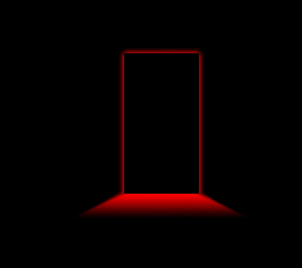 rectangular black door, door, simple background HD wallpaper
