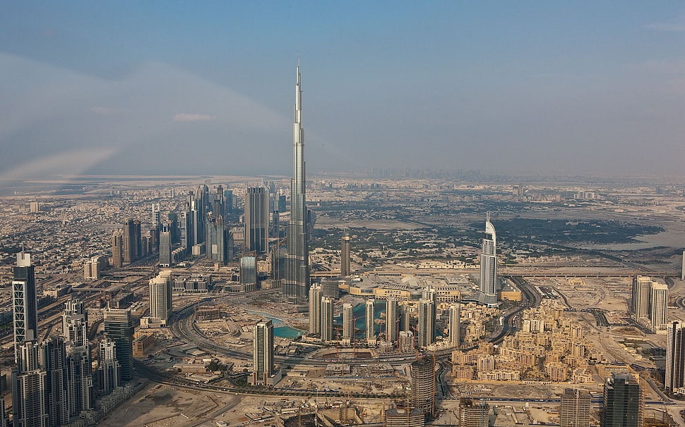 aerial photography of Burj Al Arab, Dubai HD wallpaper