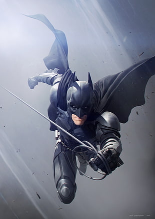 Batman illustration, 3D, Batman, The Dark Knight Rises, superhero