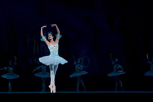 balerina dancing on the stage HD wallpaper