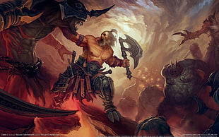 BeastMaster DOTA 2 digital wallpaper, Diablo III, Diablo, video games, warrior