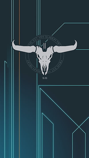 animal skull illustration, Halo 5: Guardians, Windows Phone, logo, Halo 2