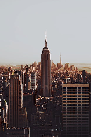 Empire State Building, New York, nature, skyscraper, New York City