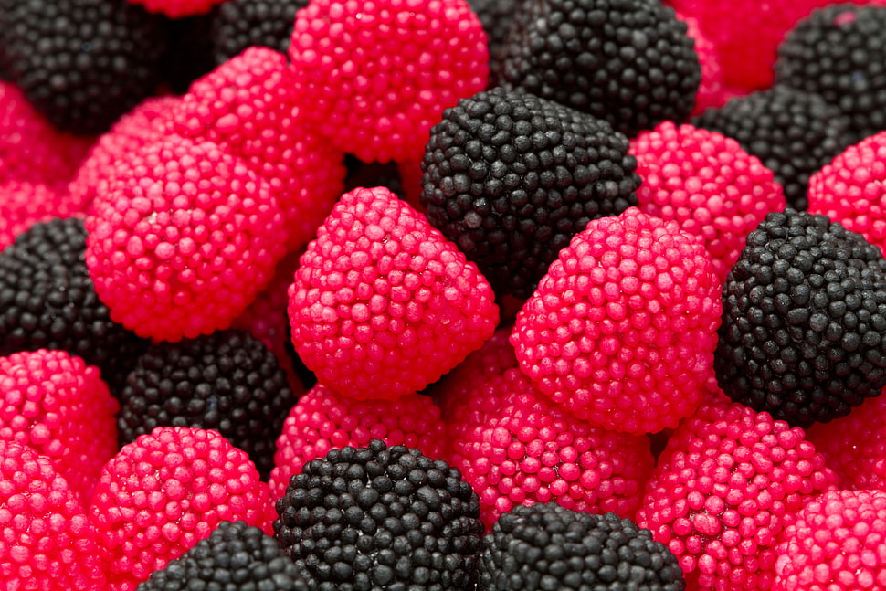 red and black raspberry, fruit HD wallpaper