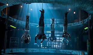 people hanging up-side down movie scene