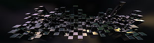 high-angle photo of table lot