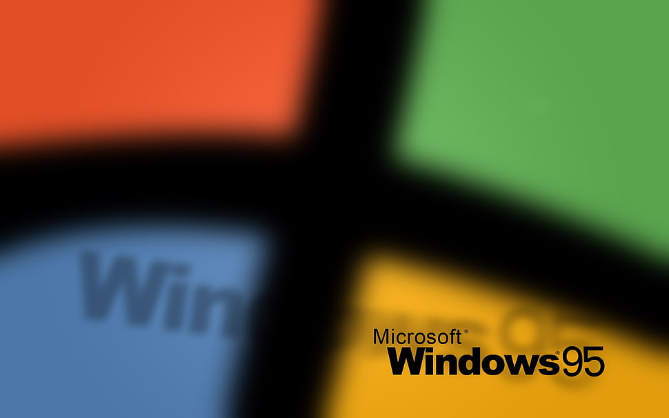 Microsoft Windows 95 logo, Windows 95, operating systems, vintage HD wallpaper