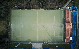 soccer field, Soccer Field, aerial view, soccer, sports HD wallpaper