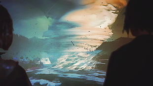 two character facing body of water wallpaper, Life Is Strange