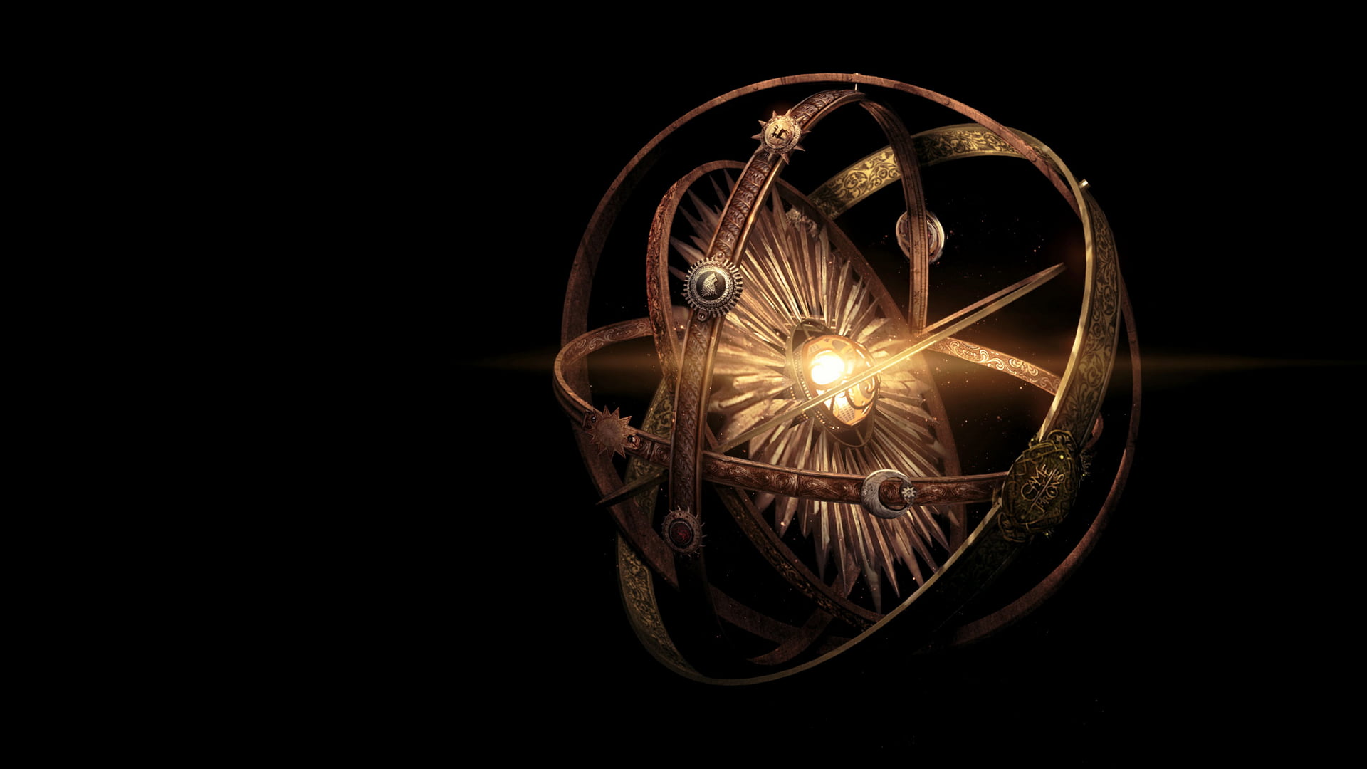Небесный компас. Армиллярная сфера. Магические предметы. Фэнтези магический механизм. Армиллярная сфера Галилео.