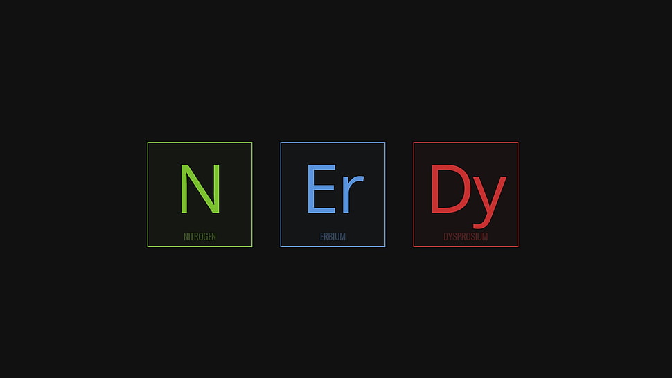 NErDy text, science, nerds, simple background, minimalism HD wallpaper