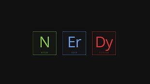 NErDy text, science, nerds, simple background, minimalism