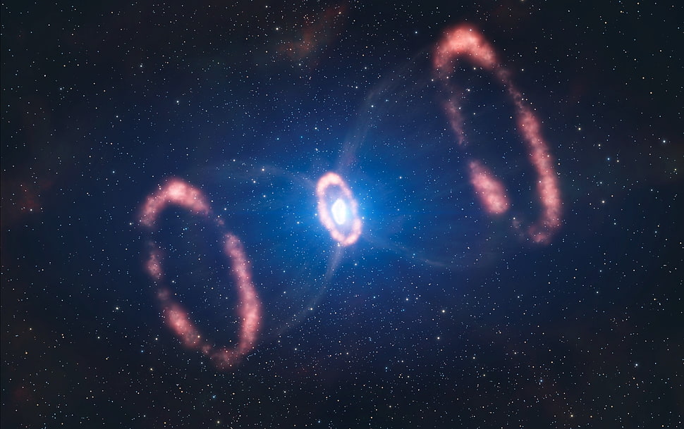 blue star, space, destruction, supernova, explosion HD wallpaper