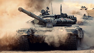 battle tank digital wallpaper, war, weapon, tank, T-90