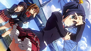 animated female character wearing uniform, Chuunibyou demo Koi ga Shitai!, anime, school uniform, Nibutani Shinka HD wallpaper
