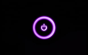 turn on logo, simple background, power buttons