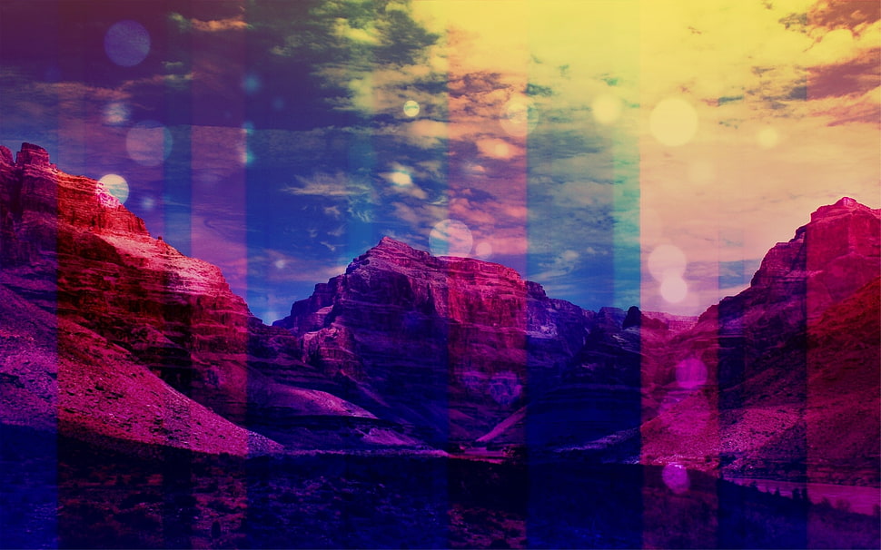 range mountain painting HD wallpaper
